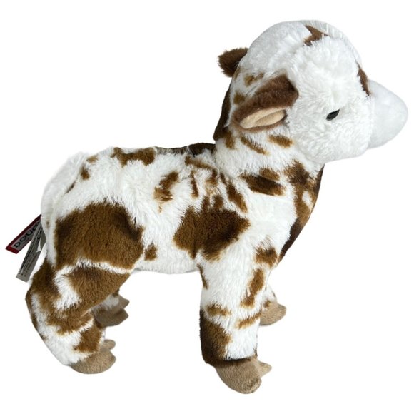 Douglas Cuddle Toy Plush Gerti Goat White Brown Spots Farm Stuffed Animal Toy - Picture 3 of 7